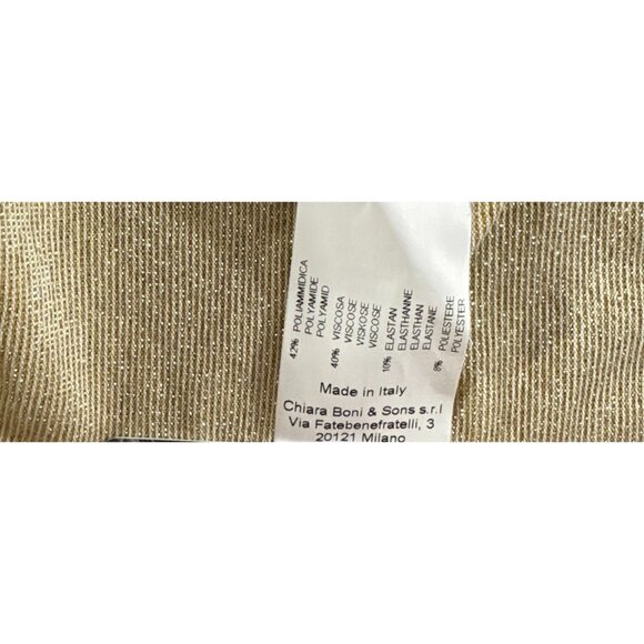 Chiara Boni La Petite Robe Oksa Splendid top sz 44 US 8 Gilded Desert NWOT $395 - Picture 4 of 9